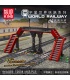 MOULD KING 12008 World Railway Railroad Crossing Model Building Blocks Toy Set