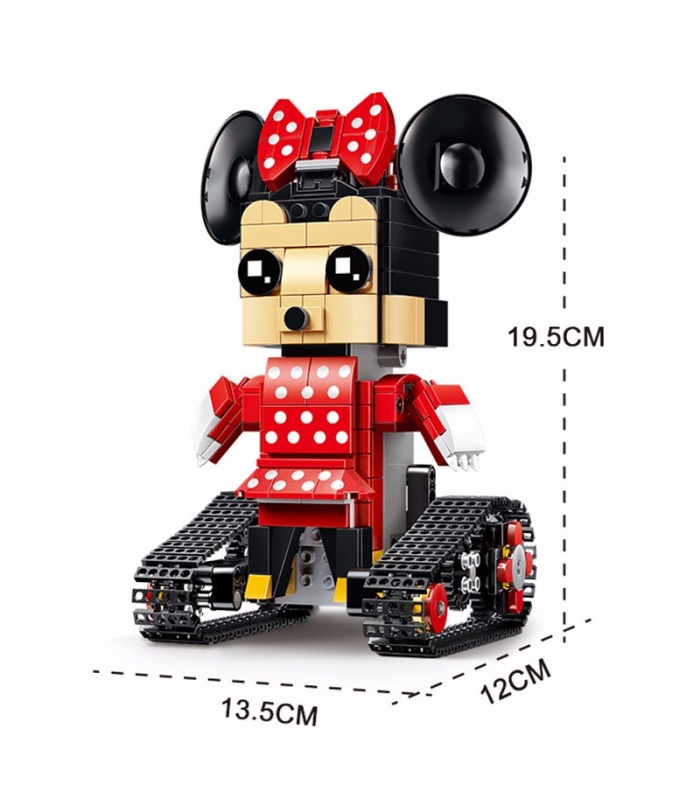 Mould King 13042 Mimi Mouse Walking Brick Remote Control Building Blocks Toy Set