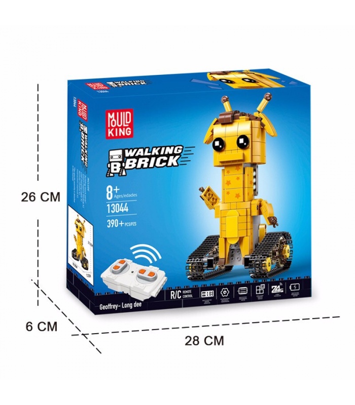 Moule King 13044 Geoffubot Long Dee Walking Brick Télécommande Building Blocks Toy Set