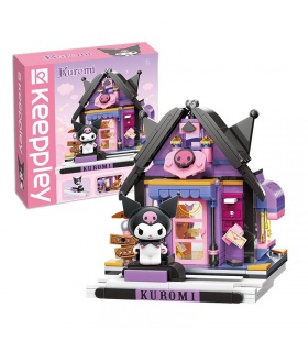 Keeppley K20812 Sanrio Series Kuromi Astological Cabin Juego de juguetes de bloques de construcción