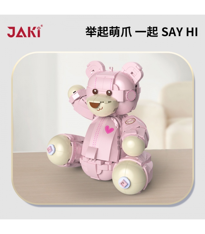 Jaki 8133 Ensemble de jouets de construction série créative ours en peluche rose