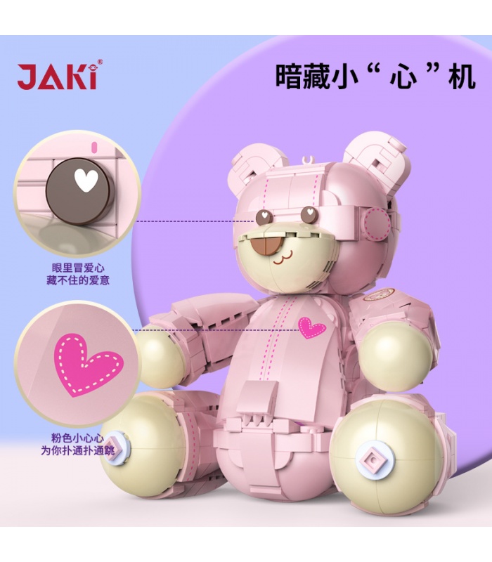 Jaki 8133 Ensemble de jouets de construction série créative ours en peluche rose