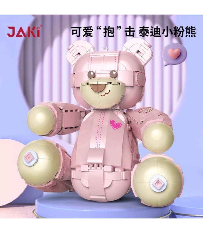 Jaki 8133 Ensemble de jouets de construction série créative ours en peluche rose