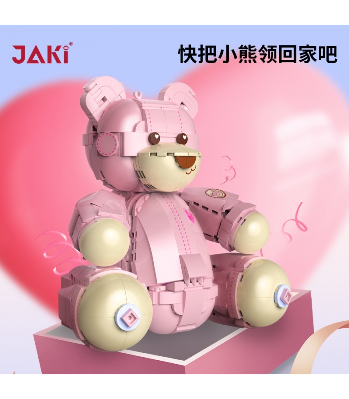 Jaki 8133 Ensemble de jouets de construction série créative ours en peluche rose