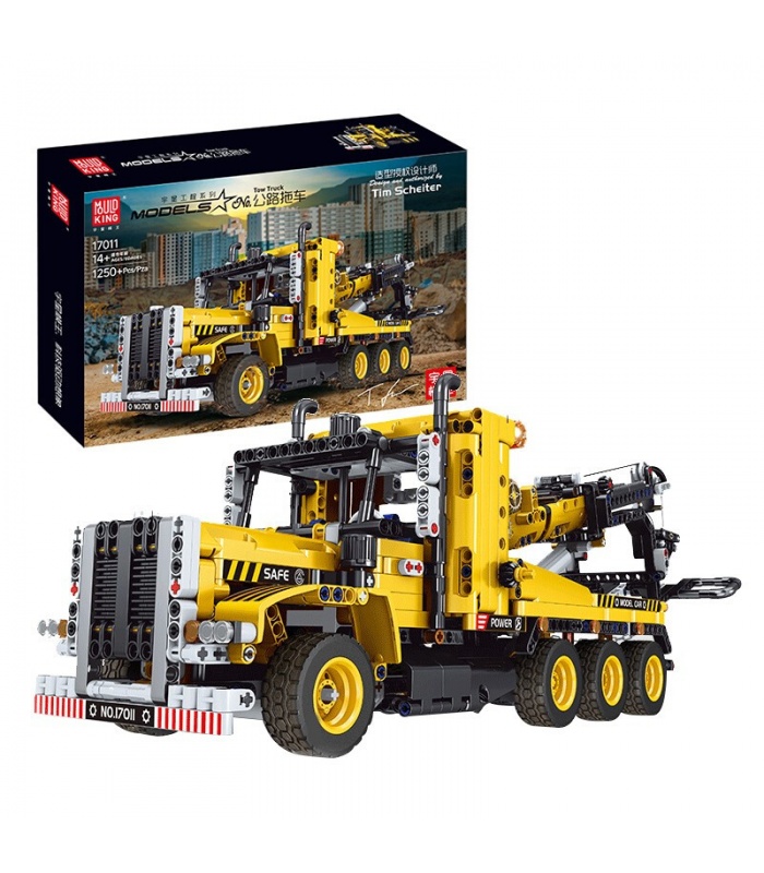 MOLD KING 17011 City Engeineering Tow Truck Building Blocks Juego de juguetes