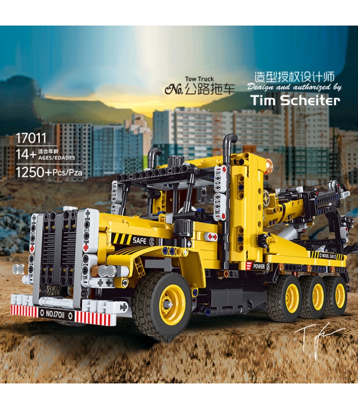 MOLD KING 17011 City Engineering Abschleppwagen Bauklötze Spielzeugset
