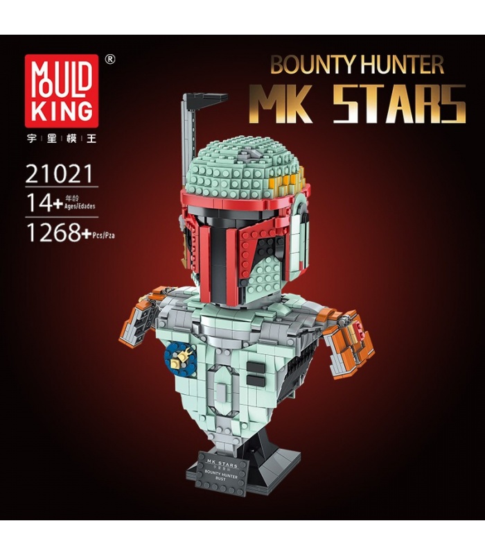 MOLD KING 21021 Bounty Hunter Büste Bausteine-Spielzeug-Set