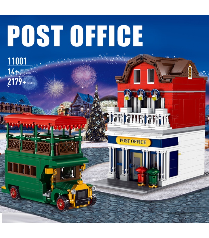 MOLD KING 11001 우체국 빌딩 블록 장난감 세트