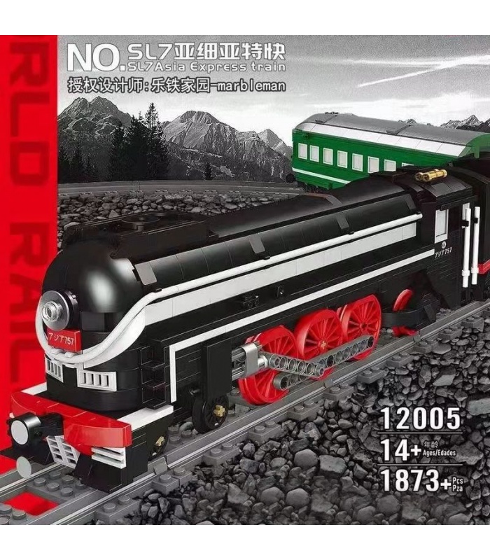 MOLD KING 12005 SL7 Asia Express Rail Train Ferngesteuertes Baustein-Spielzeug-Set