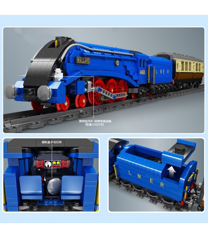 MOLD KING 12006 Pacifics Mallard Railways Train Ferngesteuertes Baustein-Spielzeug-Set