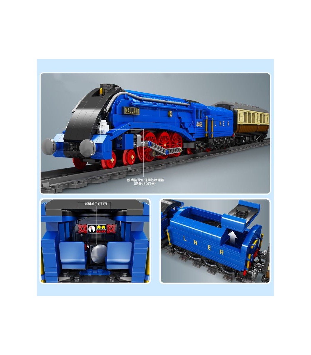 MOLD KING 12006 Pacifics Mallard Railways Train Télécommande Bloc de  Construction Ensemble de Jouets 