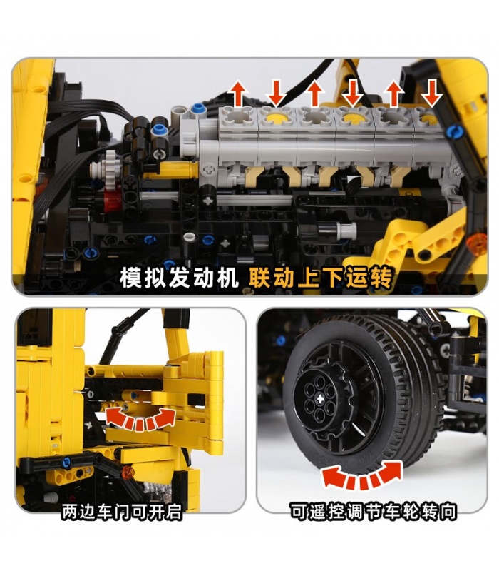 Mold King 17012 RC 3 ウェイ ダンプ トラック リモート コントロール ビルディング ブロックおもちゃセット