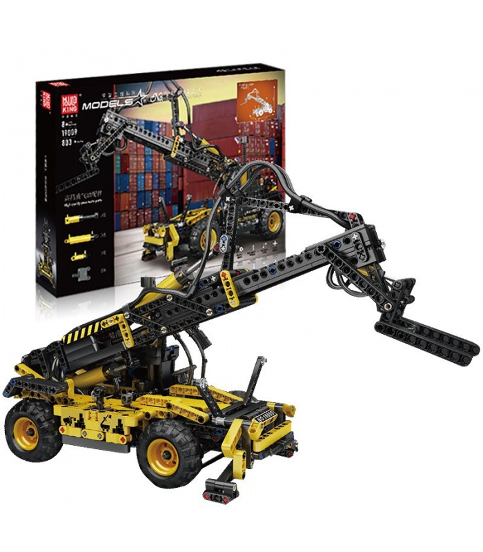 MOULD KING 19009 Pneumatic Telescopic Forklift Engineering Series Building Blocks Toy Set