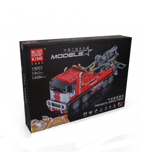 MOLD KING 19001 Pneumatic Service Truck Engineering Series Building Blocks Toy Set