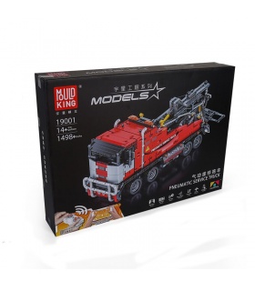 MOULD KING 19001 Pneumatic Service Truck Engineering Series Building Blocks Toy Set