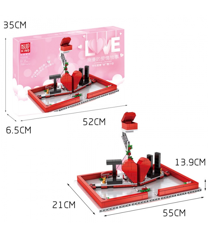 MOLD KING 10008 로맨틱 러브 스토리 빌딩 블록 장난감 세트