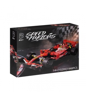 KBOX 10295 Red Ferrari F1 Formula Racing Technology Machinery Series Building Blocks Toy
