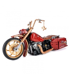 KBOX 10514 Retro Harley Motorcycle Technology Machinery Series Building Blocks Toy Set