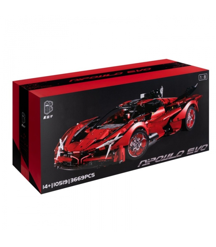 KBOX 10519 Red Apollo EVO Sports Car Building Blocks Toy Set