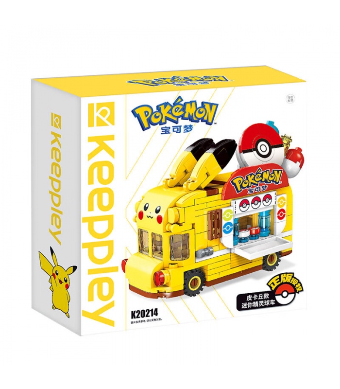 Keeppley K20214 Pikachu Mini-Pokéball-Auto, Pokémon-Serie, Bausteine, Spielzeugset