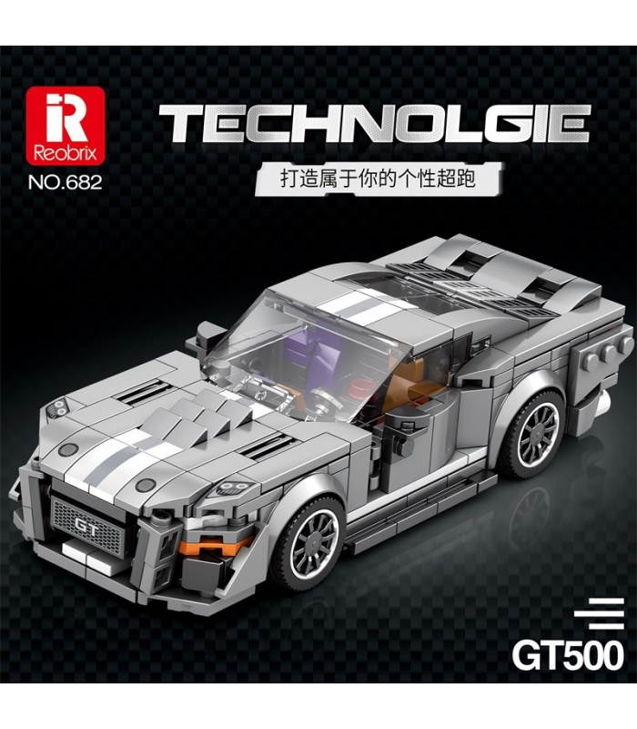 Reobrix 682 Shelby GT500 Juego de juguetes de bloques de construcción de automóviles deportivos