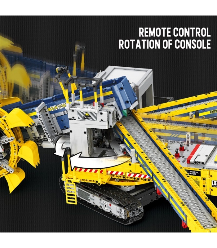 Reobrix 22017 Juego de juguetes de bloques de construcción para excavadora con rueda de cangilones