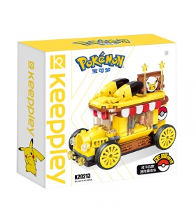 Keeppley K20213 Pikachu Mini Gourmet Car Serie Pokémon Juego de bloques de construcción de juguete