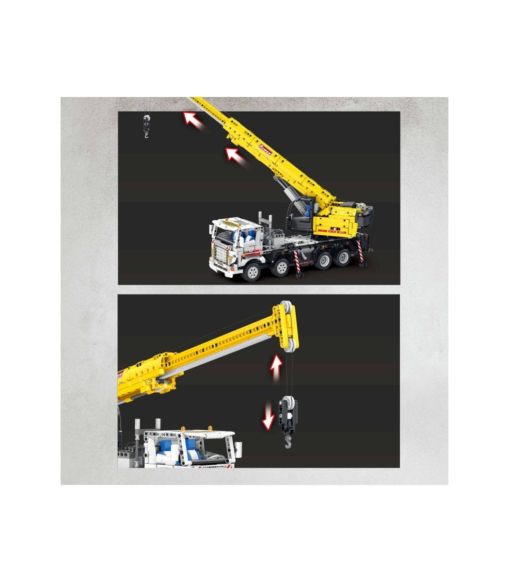 Grue de chantier télécommandée 120 cm avec 2 véhicules Motor & Co