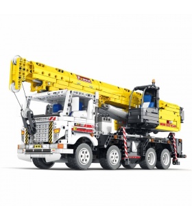 REOBRIX 22007 Juego de juguetes de bloques de construcción de camión grúa automática de múltiples funciones