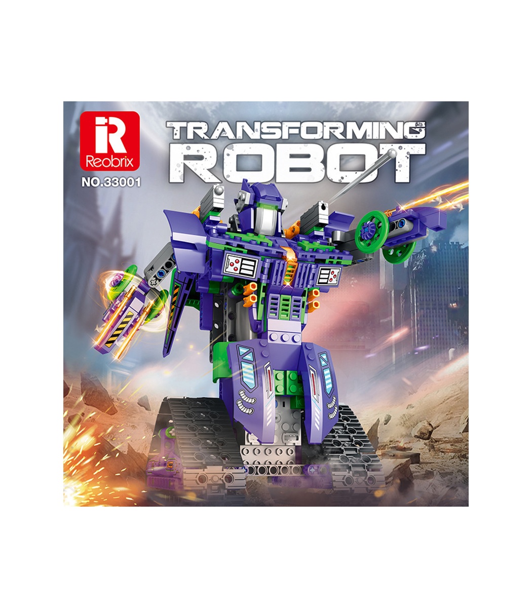 REOBRIX 33001 Transforming Robot Remote Control Series Building Blocks Toy Set BuildingToyStore