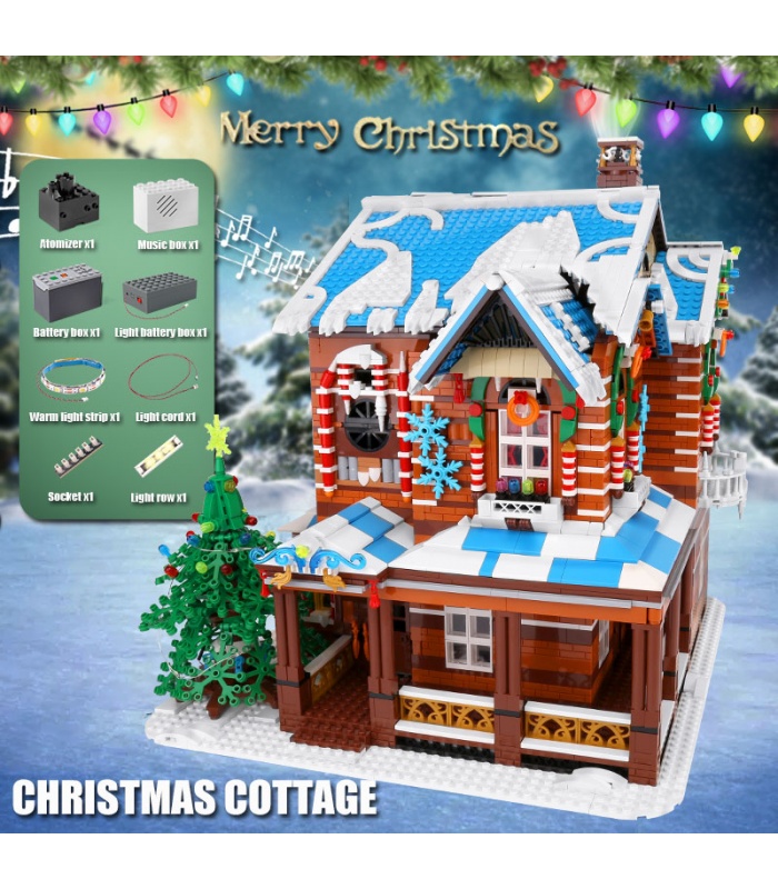 MOULD KING 16011 Christmas House Lighting Edition Building Blocks Toy Set