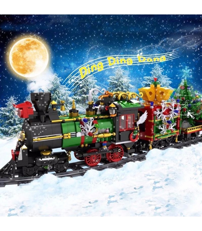 MOULD KING 12012 Christmas Series Steam Electric Train Building Block Toy Set