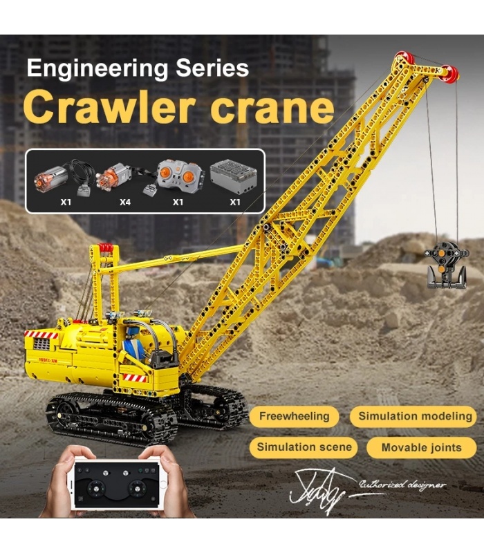 MOULE KING 17001 Motorisé Crawler Crane Télécommande Blocs de Construction Ensemble de