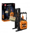 MOLD KING 17040 Reach Truck Shelf Lift Chariot élévateur Télécommande Building Blocks Toy Set