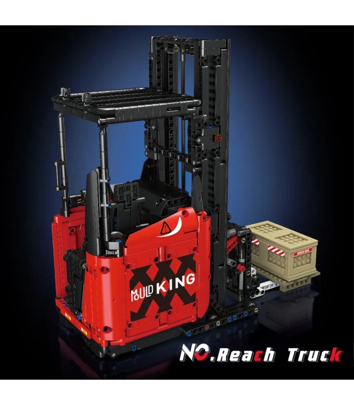 MOLD KING 17041 Engineering Series Red Reach Truck Télécommande Blocs de construction