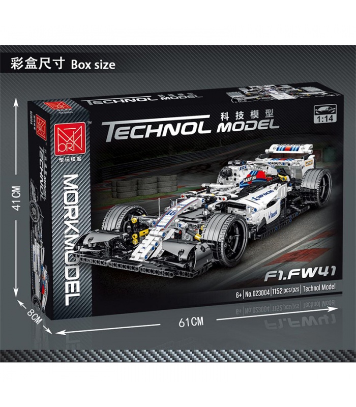 MORK 023004 Formula One Williams F1 FW410 Sports Car Model Building Bricks Toy Set