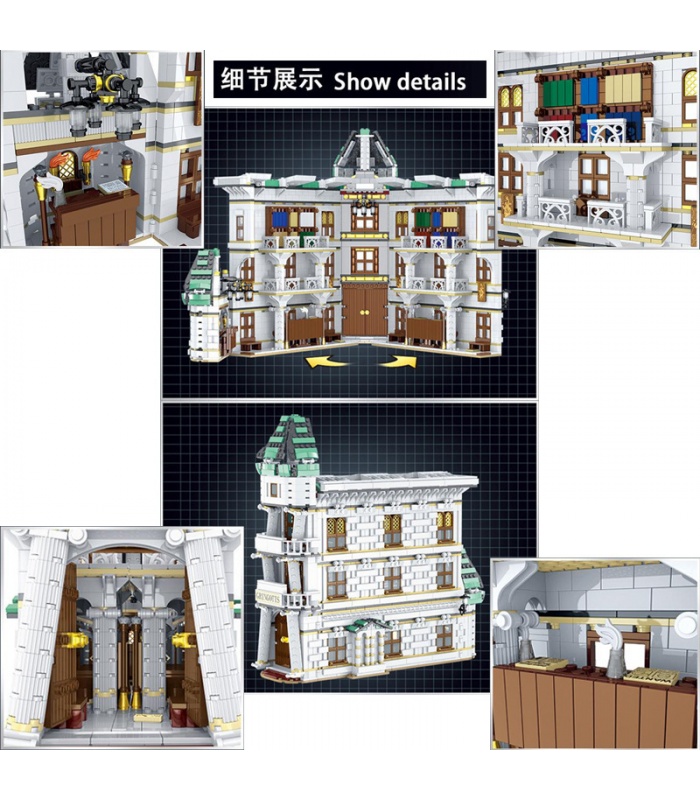 MORK 032101 Gringotts Bank Ukranian Ironbelly Dragon Diagon Alley Model Building Bricks