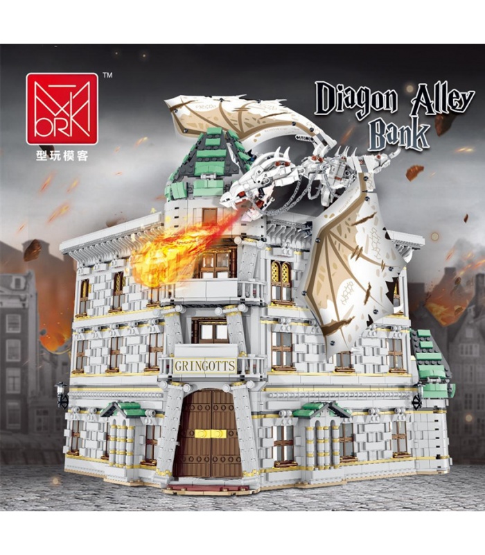 MORK 032101 Gringotts Bank Ukranian Ironbelly Dragon Diagon Alley Model Building Bricks