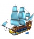 MORK 031011 Blue Sail Pirate Ship Model Building Bricks Toy Set