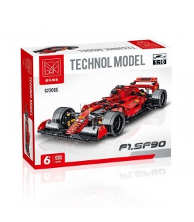 MORK 023005 Red F1 SF90 Super Racing Car Model Building Bricks Toy Set