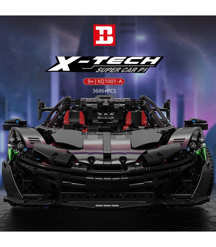 XINYU XQ1001-A McLaren P1 Juego de juguetes de ladrillos de construcción de autos deportivos