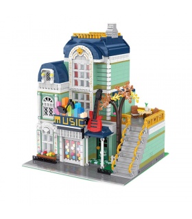 XINYU YC20008 The Music Store City Street View Serie Bausteine-Spielzeug-Set