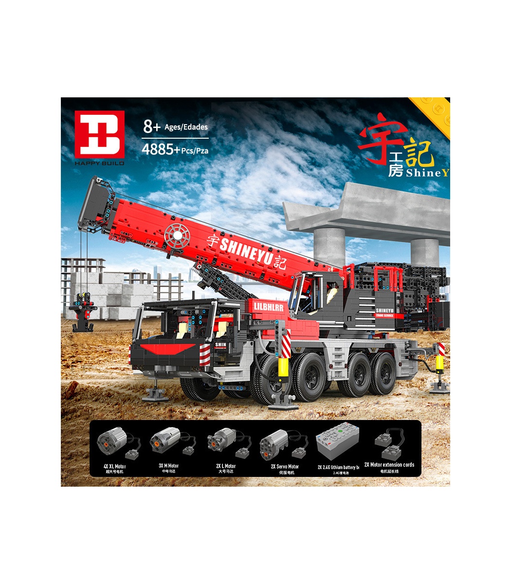 Jouet de grue de construction télécommandé pour enfants, camion