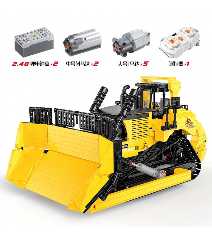 XINYU YC-22011 Bulldozer Grand Bulldozer Télécommande Briques de Construction Ensemble de