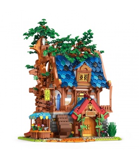 Reobrix 66008 European Medieval Tree House Architecture Series Building Bricks Toy Set