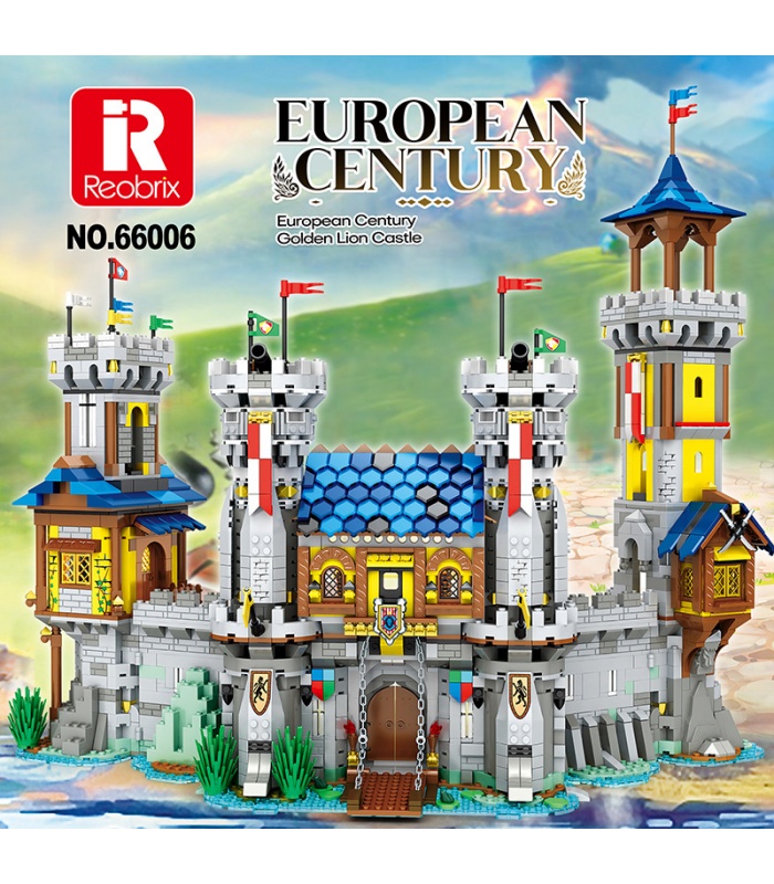 Reobrix66006ヨーロッパ中世ライオン城建築シリーズ建物レンガおもちゃセット