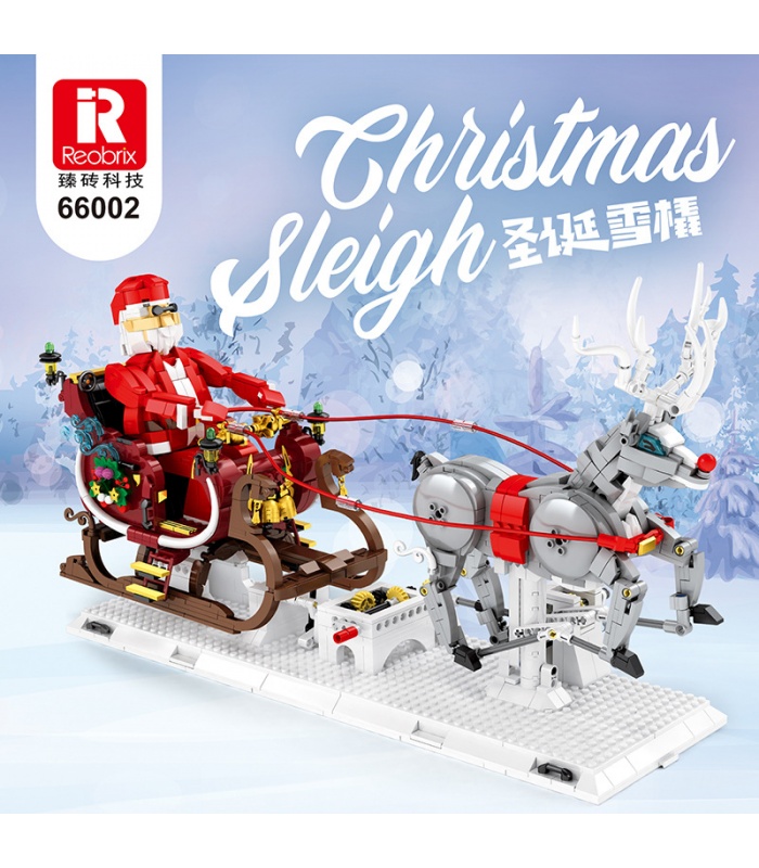 Reobrix 66002 Santa Christmas Sleigh Building Blocks Toy Set