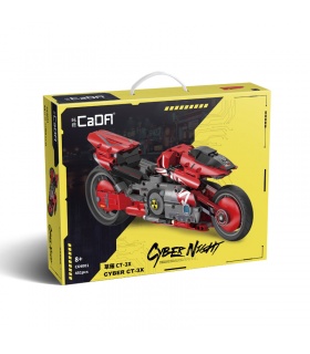 CADA C64001 Cyber Night Series Cyber Grass Moto Building Blocks Toy Set