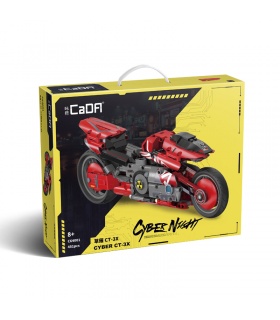 CADA C64001 Cyber Night Series Cyber Grass Motorcycle Building Blocks Toy Set