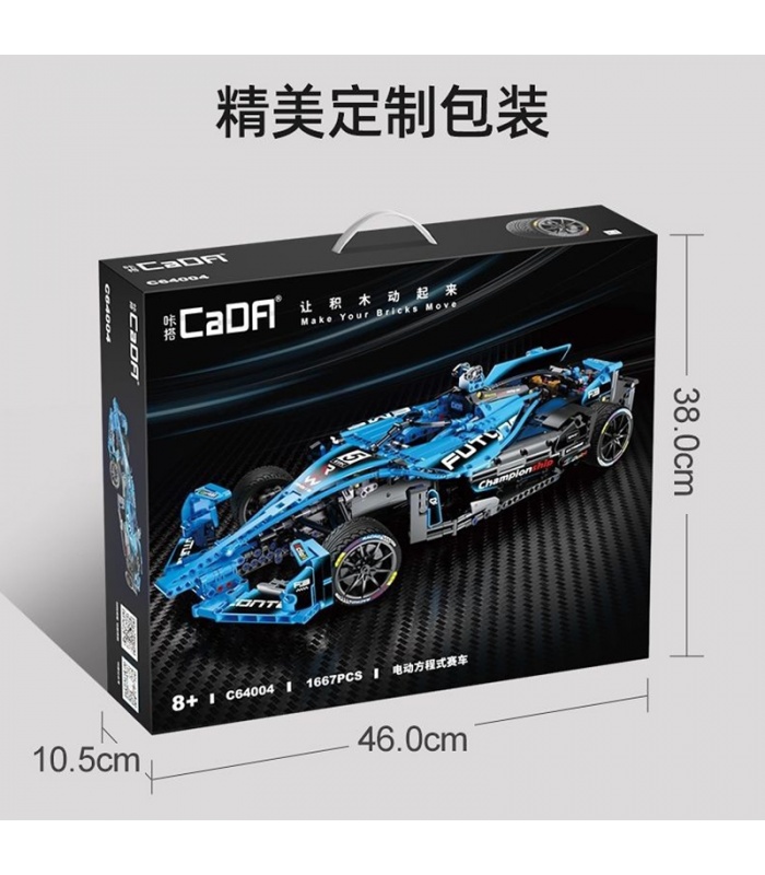 CADA C64004 Formula E F1 Car Remote Control Building Block Toy Set